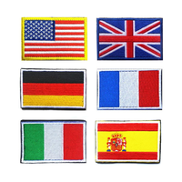Écussons brodés personnalisés avec drapeaux du monde entier pour vêtements, sacs à dos, chapeaux, décoration