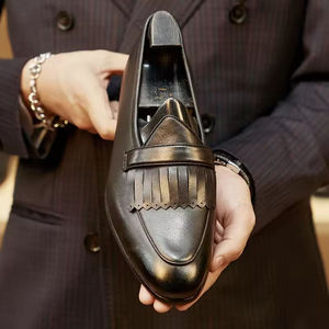 Zapatos de Hombre Personalizables de Moda - Oxfords de Cuero Vacuno Premium, con Cordones, Impermeables, Transpirables, Estilo Vintage para Bodas - Product Image 3