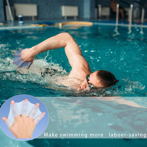 Silicone Swimming Fins Flipper Men Women Child Swim <b>Pool</b> Sport Professional Training Finger Hand Webbed Paddles Equipment - Product Image 4