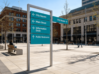 Signalétique de direction extérieure personnalisée pour les systèmes de signalisation des sentiers des parcs urbains, panneaux directionnels piétons personnalisés pour la signalisation routière