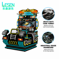 Machine de jeu simulateur de tir de char Mecha Squadron à double tourelle, à monnayeur, avec écran HD 55 pouces et retour de force