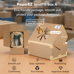 PaperEZ VoidFill Box A Compostable Kraft <b>Paper</b> Void Fill Box Easy Tear Cushion Packaging for Ecommerce Shipping - Product Image 3