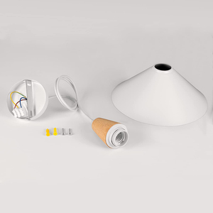 E27 lampada a sospensione moderna industriale plafoniera in metallo <span class=keywords><strong>lampadario</strong></span> in legno per cucina sala da pranzo camera caffè <span class=keywords><strong>bianco</strong></span> - Product Image 6