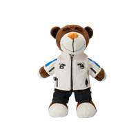 Poupée ours en peluche casque de moto