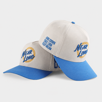 Casquette de golf sur mesure blanc cassé bleu clair avec logo personnalisé, coupe ajustée, pour le golf et les loisirs, avec logo personnalisé