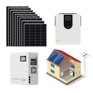 Home sistemi di batteria 48v 51.2v 5kw 10kw parete di potenza pannello solare completo Kit batteria solare sistema di energia solare