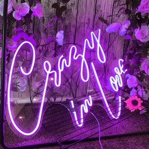 Dropshipping Neon Sign Crazy in love Neon Sign Engagement Party Neon <strong>Led</strong> Sign for Party Decoration - Product Image 4