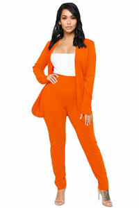 Conjunto de 2 Piezas para Mujer, Estilo Profesional y Casual para Oficina, Chaqueta de Manga Larga y Pantalones Largos, Moda 2026 - Product Image 2