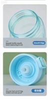Bouteille d'eau écologique anti-fuite avec couvercle à ressort, agréable parfumée, idéale pour le camping, le sport, la maison, la course, la natation et le saut.