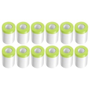 Cinta y cortinas Pintores Película de tela de gota de plástico con cinta Lámina de plástico para pintura automotriz Recubrimiento Verde - Product Image 3
