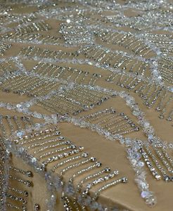 Meilleures ventes de tissu perlé de luxe fait à la main pour la fabrication de robes de soirée disponibles au prix de gros depuis l'Inde - Product Image 6
