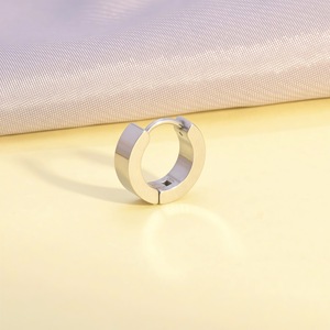 Orecchini a Cerchio in Acciaio Inossidabile dal <span class=keywords><strong>Design</strong></span> Minimalista, Placcati in Argento/Oro, Stile Geometrico Classico per Uomo e Donna - Product Image 6