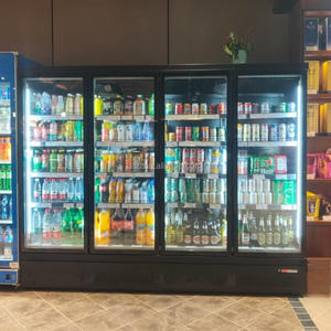 Refrigerador Vertical Inteligente para Comercios, Exhibidor de Bebidas con Puerta de Vidrio LED para Cerveza, Vino y Refrescos - Product Image 1