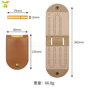 Carnet de points de jeu de Cribbage, tableau de scores en cuir PU pour jeux de société et cartes, carnet de Cribbage de voyage pour l'extérieur - Product Image 5