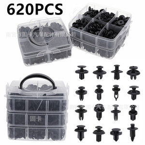 Clips en plastique pour voiture, 620 pièces, 16 tailles, attaches pour kit de réparation de pare-chocs et de garde-boue - Product Image 1