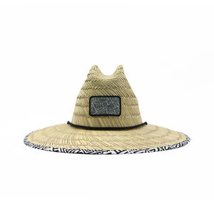 Cappello di Paglia a Foglia di Palma con Cinturino Regolabile, Personalizzabile con Logo, Tesa Larga, Sombrero da Spiaggia, Cappello di Paglia Personalizzato per Bagnino - Product Image 6