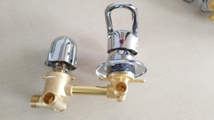 Nhà Máy Bán Buôn Phòng Tắm Chrome Brass Vòi Đôi Xử Lý Vòi Hoa Sen Mixer Tap - Product Image 5
