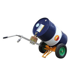 CE手動ドラムトロリー450kgスチールプラスチックオイルドラム空気圧ホイール材料ハンドリング装置 - Product Image 2