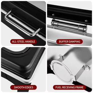 Scaldavivande <span class=keywords><strong>a</strong></span> Combustibile in Acciaio Inox Personalizzato da 9L con Effetto Legno per Catering e Attrezzature da Ristorante - Product Image 5