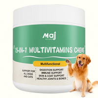 OEM 15-en-1 Multivitamines à croquer pour chiens, Alimentation pour animaux de compagnie, Probiotiques à base de plantes, Supplément à croquer pour la santé intestinale, les soins de la peau et la santé cardiaque