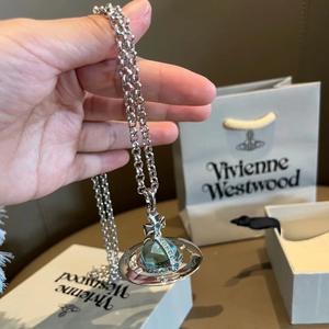 Collar con Colgante de Bola de Cristal y OVNI, Estilo Punk, Mariposa Vivienne, Chapado en Platino, Cadena de Eslabones, Marca <span class=keywords><strong>MoLin</strong></span> - Product Image 2