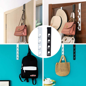 Gancho para Puerta <span class=keywords><strong>de</strong></span> <span class=keywords><strong>Entrada</strong></span> para Colgar Mochilas, Chaquetas, Batas, Bolsos, Ganchos Negros para Puerta <span class=keywords><strong>de</strong></span> Baño, Ganchos <span class=keywords><strong>de</strong></span> Hierro para Toallas - Product Image 3