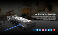 AVMATRIX SHARK S4 Commutateur vidéo de diffusion en direct 4 canaux 2 entrées SDI 2 entrées HDMI PIP DSK Logo Enregistrement RTMP sur carte SD pour la diffusion