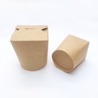 Boîte à nouilles ramen jetable en papier kraft gaufré, emballage alimentaire à emporter, 8oz/16oz/26oz/32oz, pour nouilles et pizza, vente chaude