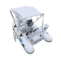 Mini bateau à moteur pneumatique, livraison gratuite en chine, 4 personnes, moteur de luxe, v profond, bateau pneumatique, 4m