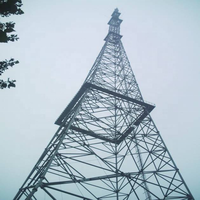 Tour de télécommunication à auto-antenne en treillis angulaire à pylône en acier à 4 pattes du fabricant