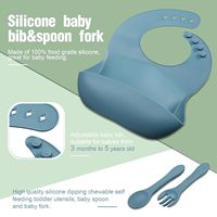 Vaisselle pour bébé en silicone de qualité alimentaire, bavoirs réglables + assiettes à ventouses divisées, ensemble d'apprentissage, écologique/non toxique