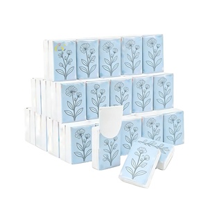 <strong>Pocket</strong> Tissue Soft Strong Dust-free Eco-friendly Factory Wholesale Custom Logo Handkerchiefs Paper, 16.5gx5ply, 200*205mm - Product Image 1