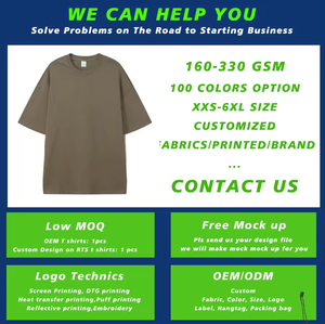 Chất Lượng Cao Tùy Chỉnh Nhãn Logo TEE Trọng Lượng Nặng Áo Phông 100 Bông Người Đàn Ông Áo Thun Dày Bông Cộng Với Quá Khổ Trống T Áo Sơ Mi - Product Image 5