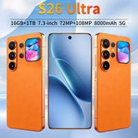 Smartphone S26 Ultra 5G, écran LCD 7,3 pouces 120 Hz, Android 15, 16 Go de RAM, 1 To de stockage, appareil photo 108 MP, batterie 8000 mAh