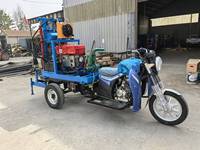 Foreuse de puits DTH robuste BDM-120 à deux roues, moteur diesel 22 CV, pompe à eau haute pression 220 V pour forage de 120 m de profondeur