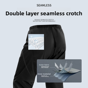 Imperméable noir pour moto Veste d'extérieur imperméable en polyester pour homme Imperméable de sécurité pour moto - Product Image 5