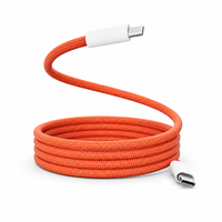 Kabel Pengisian Cepat USB Type C 60W OEM ODM 1m Magnetik, Kabel Kepang Tembaga Berlapis Timah, Dapat Diatur Sendiri, Logo Kustom untuk Ponsel
