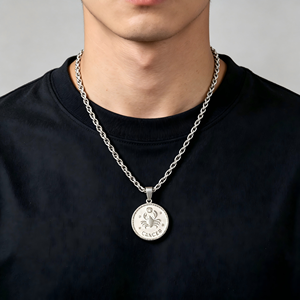 Collana con Ciondolo Zodiacale FY Fashion Jewelry, Placcata Oro, Impermeabile, in Acciaio Inossidabile 316L, per Uomo e Donna - Product Image 6