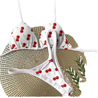 Nieuw ontwerp sexy dames bikini met fruitprint van spandex/nylon, 2-delig zwempak, niet-toxisch strandkleding