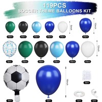 Kit de Décoration de Fête Thème Football en Latex et Aluminium pour Anniversaire de Garçons et Matchs de Football