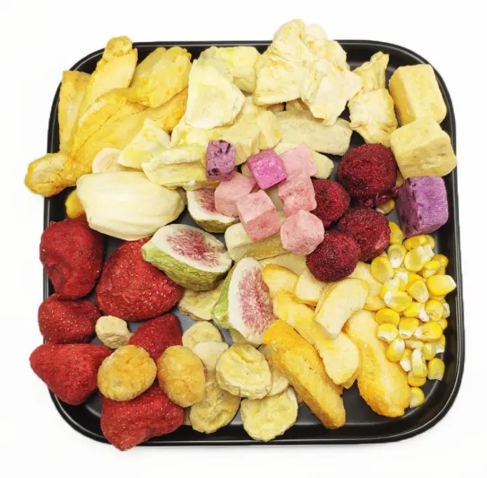 Wholesale Top Guality Freeze Dried Fruits Frozen Dried Strawberry / Mango / Raspberry / Banana / Dragon Fruit for Sale