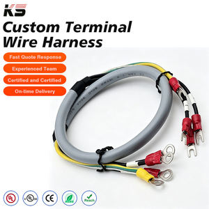 Arnés de Cables con Terminales en Forma de U Aislados M3 M5 Personalizados de Fábrica, con Cubierta de PVC y Fijación Segura para Equipos Electrónicos - Product Image 1