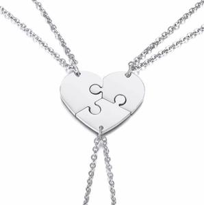 Colgante de la amistad con corazón y nombre de la familia, joyería de amistad, Collar personalizado de mejores amigos para tres mejores amigos - Product Image 3