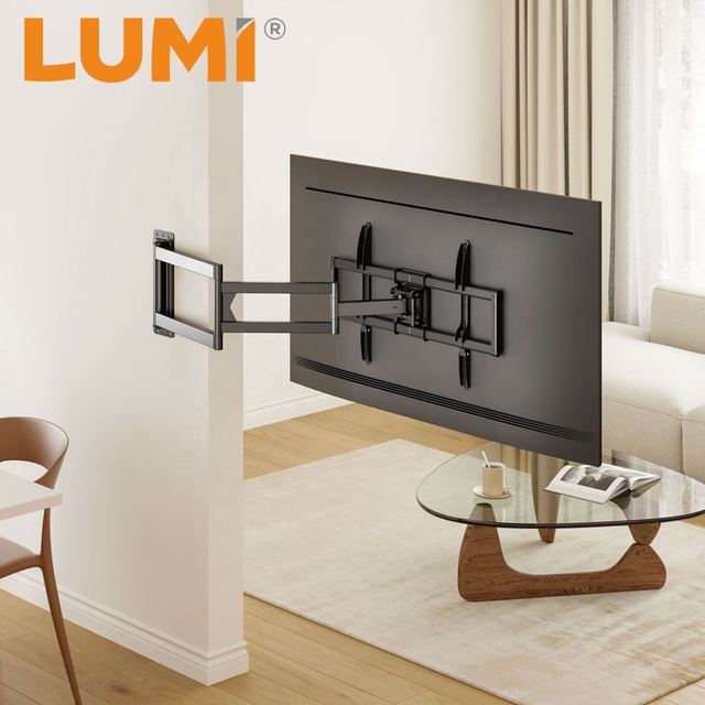 Steel TV Bracket Full-Motion Tilt Swivel Universal TV Support Wall Mount for 37 to 86 Inch Max. VESA 600x400 50kg