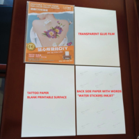 Kertas Transfer Kosong untuk Tato Temporer, Putih, Modis, untuk Pencetakan Inkjet, untuk Mencetak Tato Temporer Kustom DIY di Tubuh & Wajah