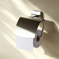 Support mural pour rouleau de papier toilette en acier inoxydable chromé, étanche, facile à installer, Metalique 51021-CR, vente en promotion