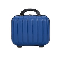 Valise portable en PP de 14 pouces, motif dessin animé 3D, multifonctionnelle, grande trousse de rangement pour maquillage, boîte cadeau, étui citrouille, fermeture éclair, résistante à l'eau