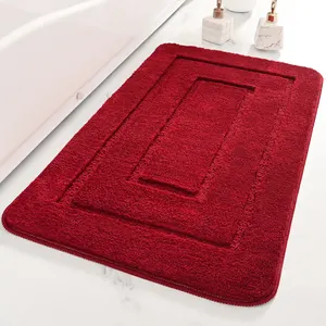 YFL özel yumuşak emici peluş banyo paspas mikrofiber çabuk kurur lüks makine yıkanabilir banyo halı banyo halıları