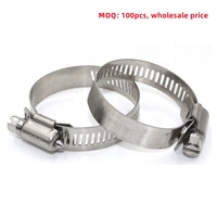 Collier de serrage à vis réglable en acier inoxydable SS304 de type américain avec vis à vis sans fin Zebra pour tubes de 1/4 à 12 pouces