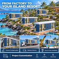 Maison modulaire entièrement en aluminium pour les stations balnéaires et les îles |   Maison de plage préfabriquée résistante à la corrosion pour les zones à forte humidité salée